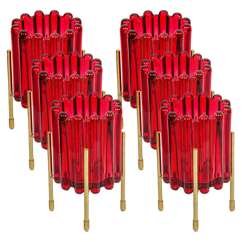 2044371-6pc-florabelle-living-ribbed-large-tealight-stand-candle-holder-berry