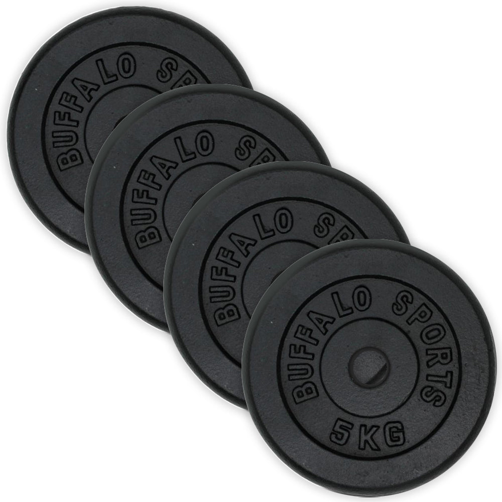 2048693-4pc-buffalo-sports-5kg-26mm-dumbell-barbell-plates-gym-set