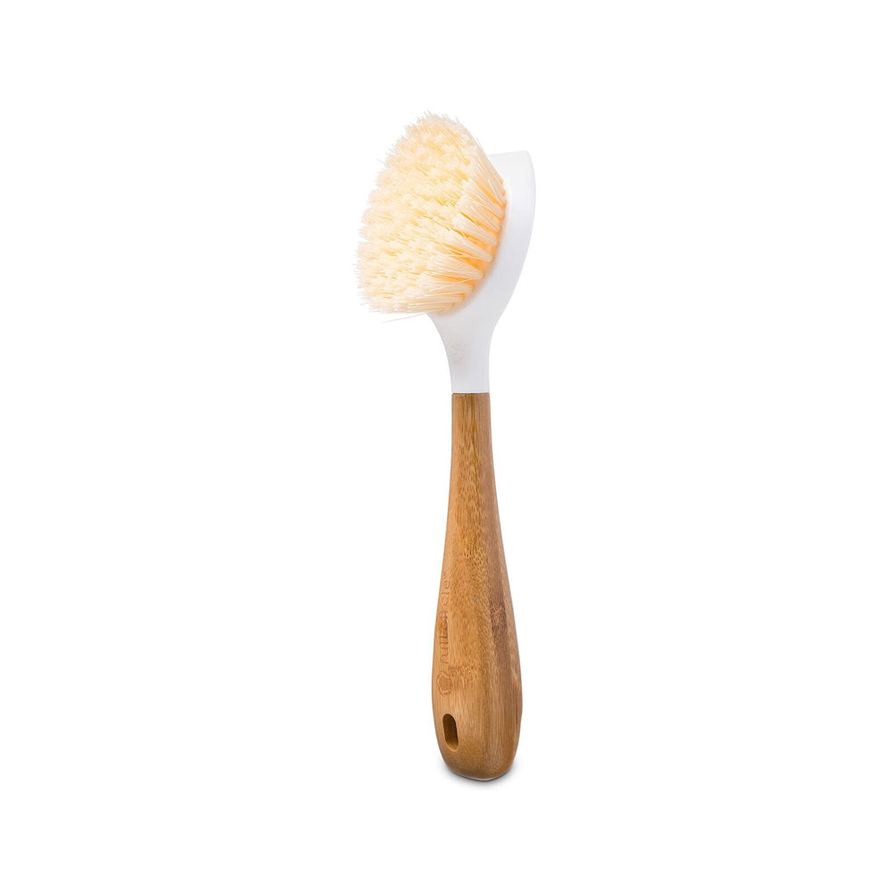 28940-full-circle-be-good-plastic-dish-plate-cleaning-brush-w-handle-white