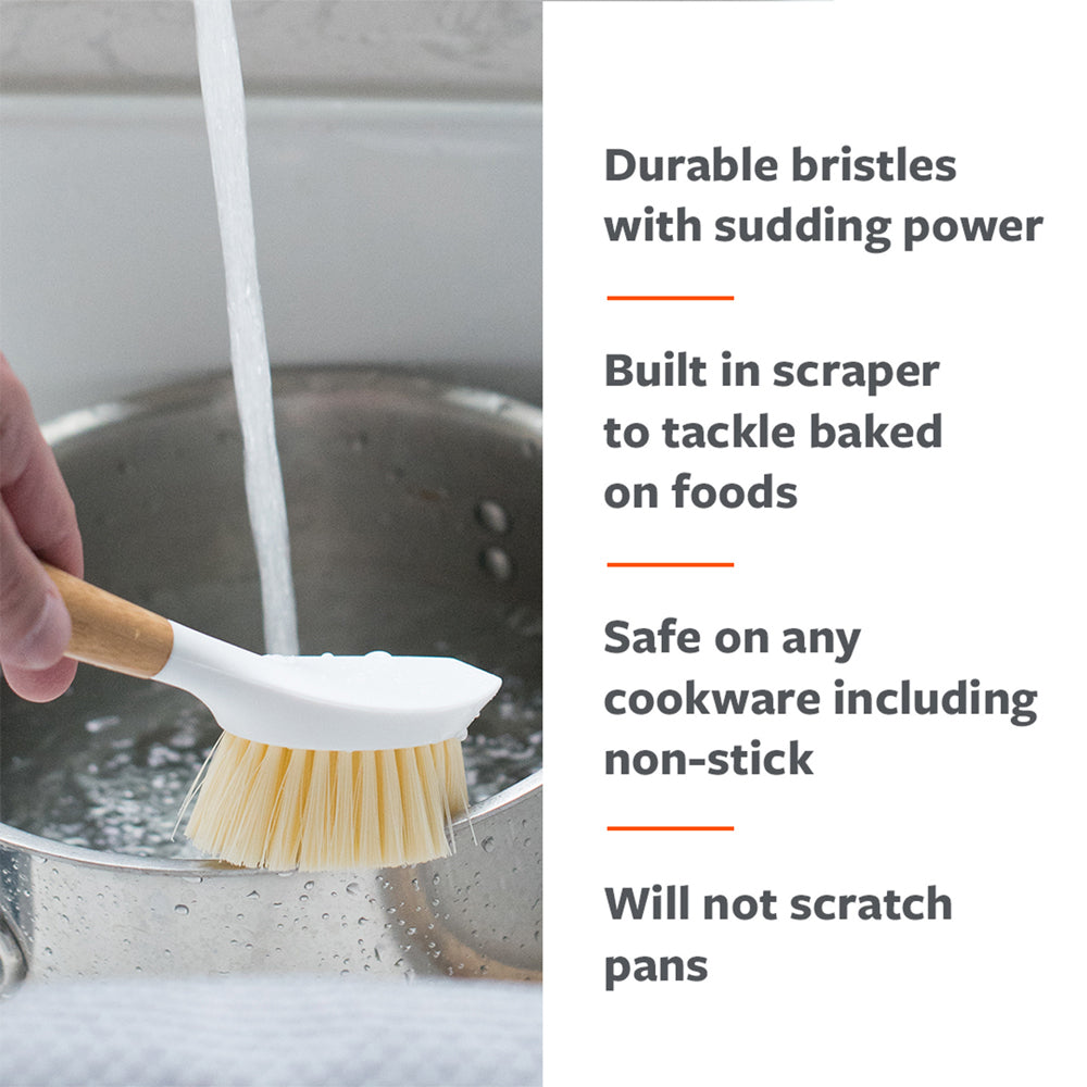 28940-full-circle-be-good-plastic-dish-plate-cleaning-brush-w-handle-white