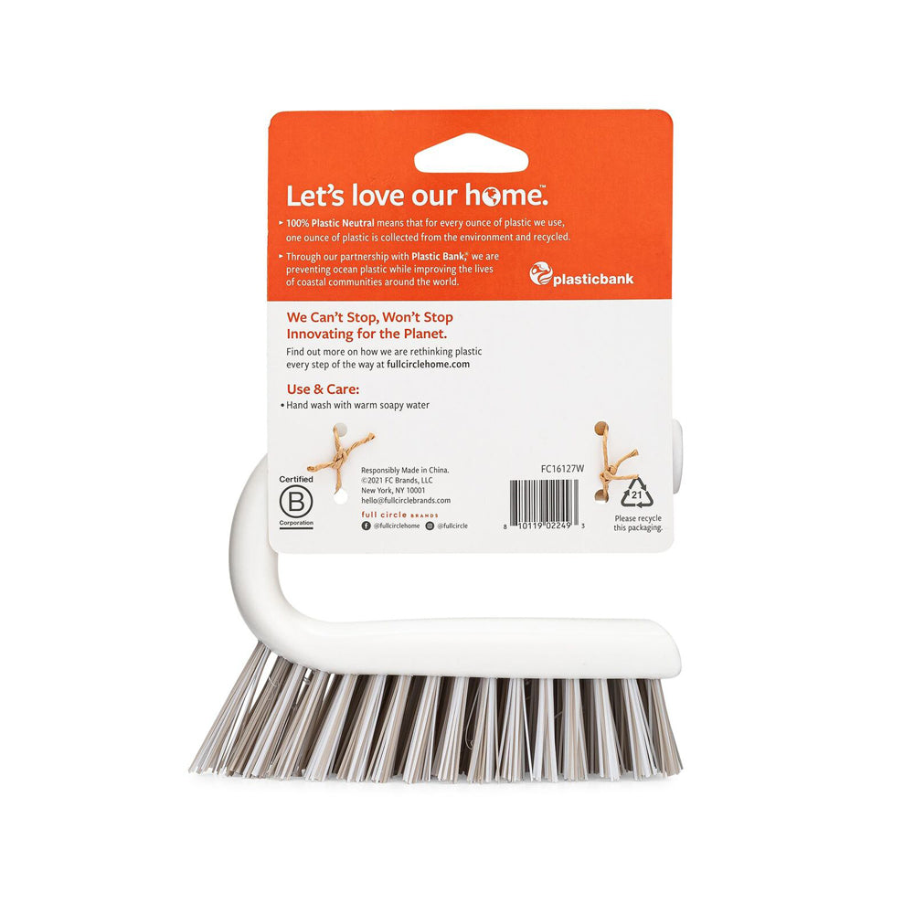28950-full-circle-all-purpose-13cm-plastic-cleaning-scrub-brush-white