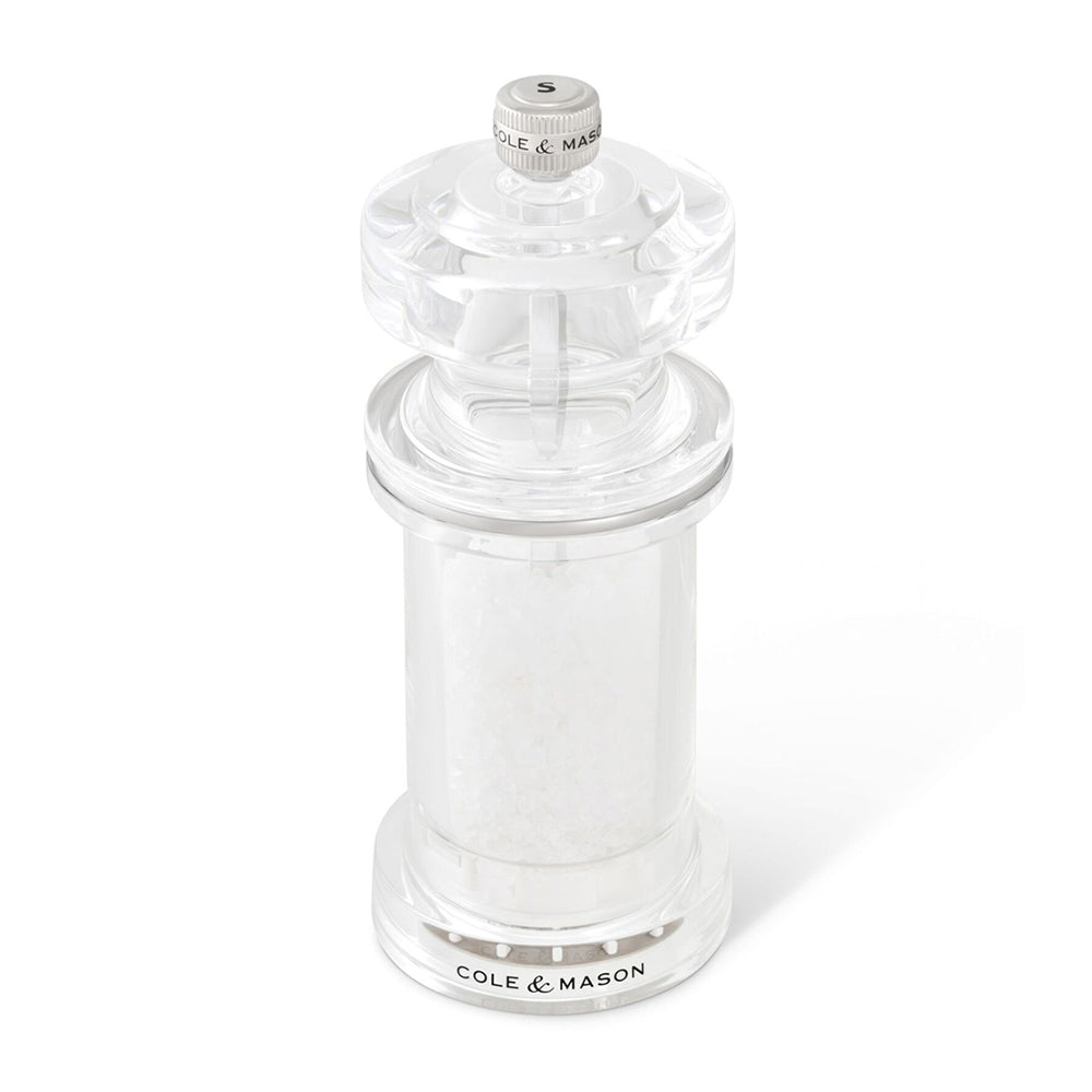 31552-cole-mason-605-acrylic-14cm-salt-mill-spice-grinder-clear