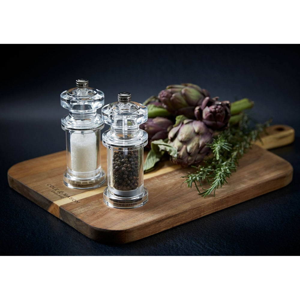 31552-cole-mason-605-acrylic-14cm-salt-mill-spice-grinder-clear