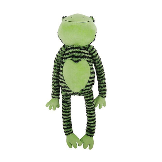 39169-rosewood-froggy-long-legs-plush-pet-dog-toy-w-squeaker-interactive-play-green