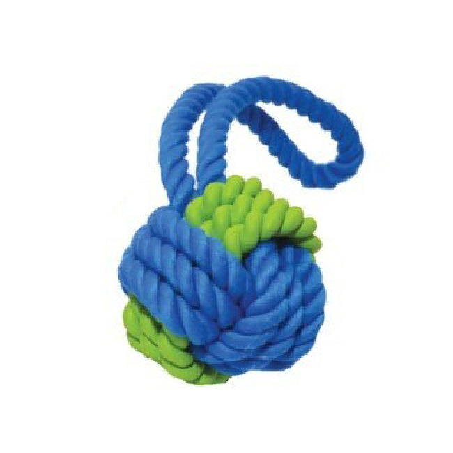 40214-rosewood-rubber-rope-ball-tug-medium-pet-dog-chewing-tugging-play-toy-assorted