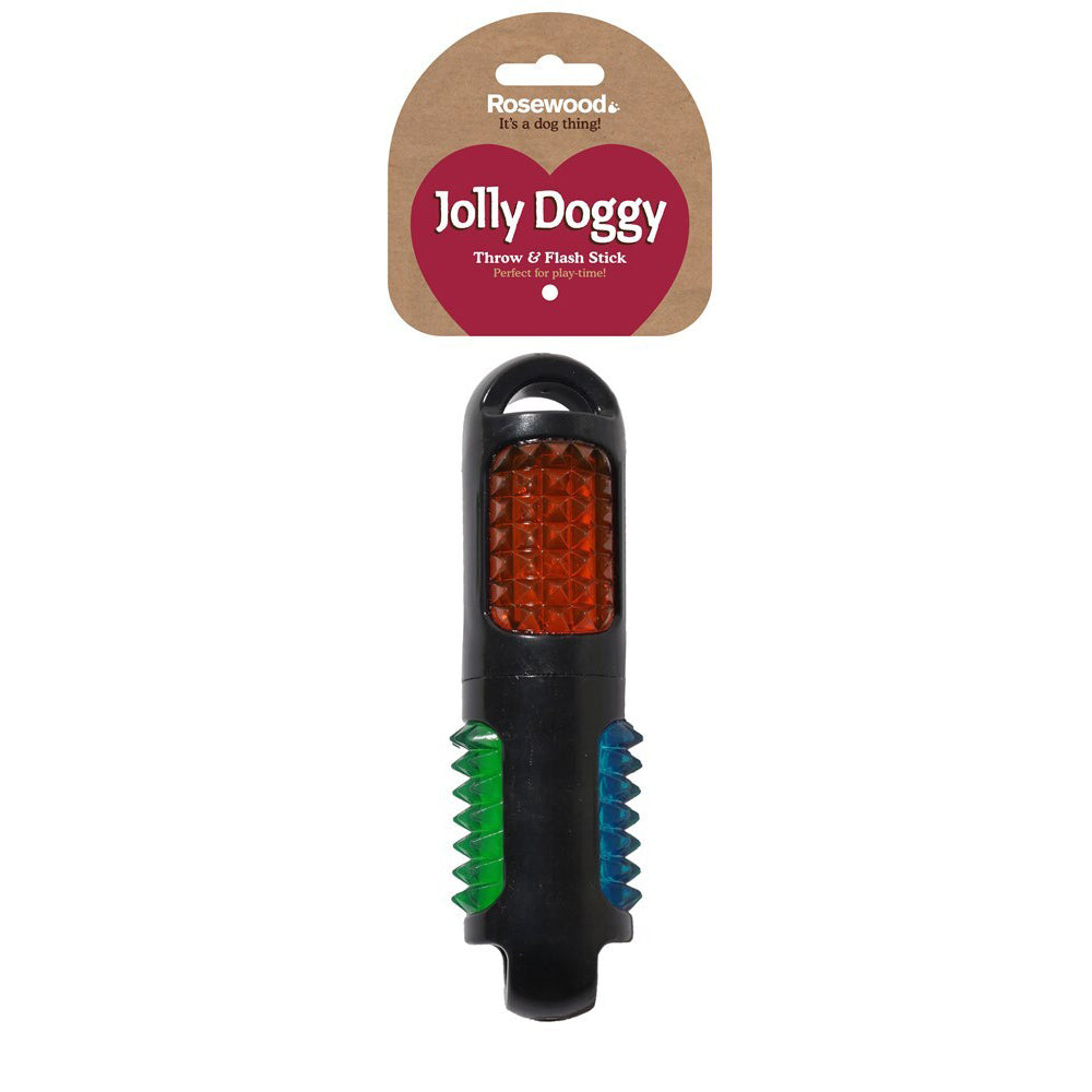 40341-rosewood-throw-flash-stick-pet-dog-fetch-toy-outdoor-fun-training-play-black