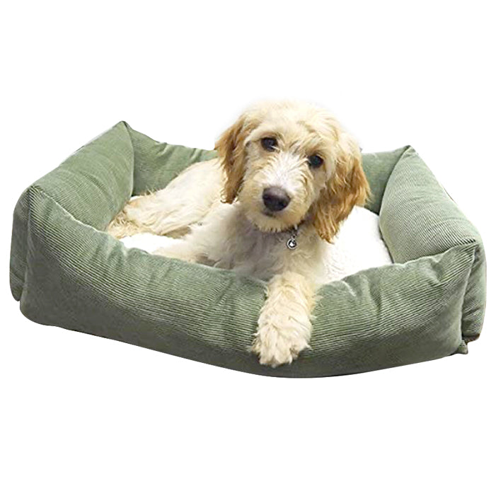4441-rosewood-40-winks-dog-sleeper-forest-green-cord-fleece-square-pet-dog-bed-71cm