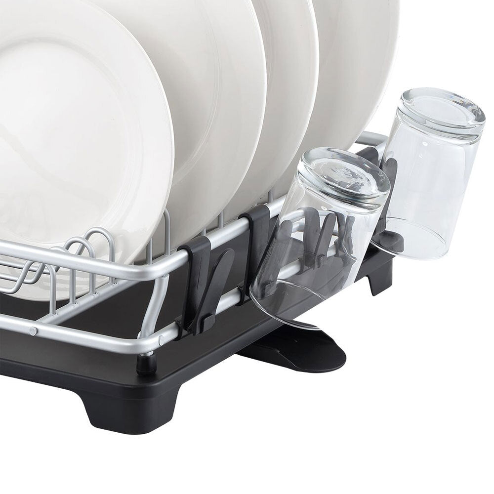 4572-1-d-line-pinnacle-52cm-aluminium-2-tier-dish-rack-w-drain-black