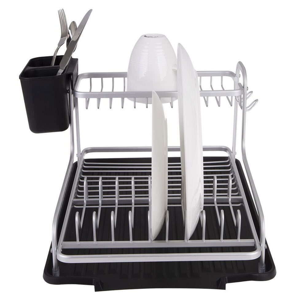 4576-1-d-line-2-tier-aluminium-40cm-dish-rack-w-draining-board-black