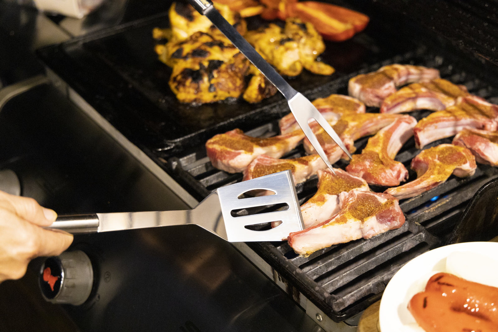 4580-3pc-euro-line-mini-bbq-set-turner-tongs-fork