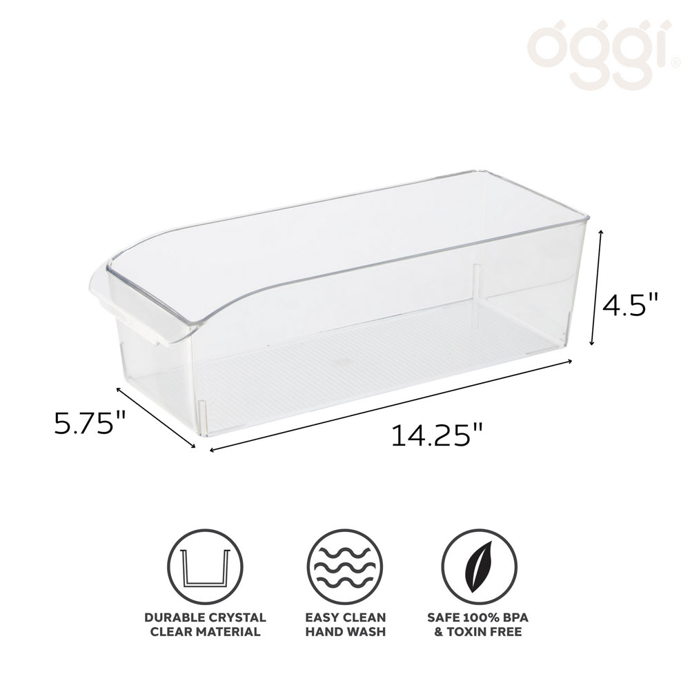 47262-oggi-36x14cm-fridge-pantry-storage-bin-w-finger-grip-handle-clear
