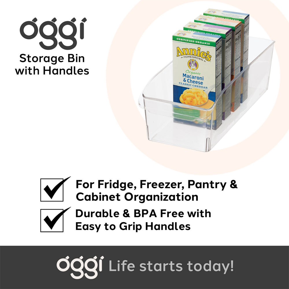 47262-oggi-36x14cm-fridge-pantry-storage-bin-w-finger-grip-handle-clear