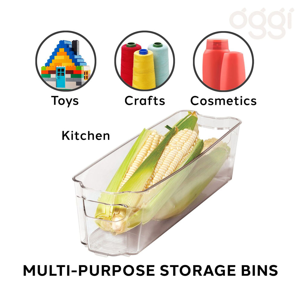 47270-oggi-33cm-stackable-storage-bin-home-food-organiser-w-handles-clear