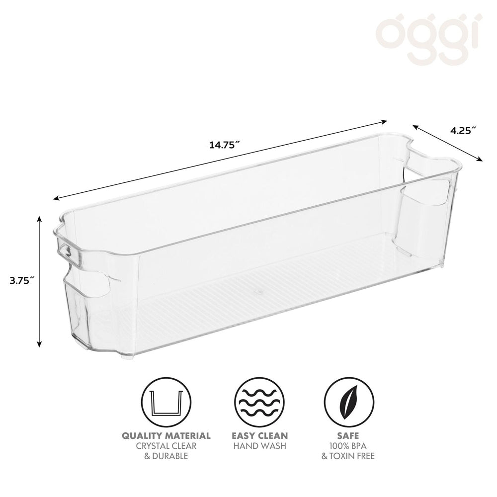 47270-oggi-33cm-stackable-storage-bin-home-food-organiser-w-handles-clear