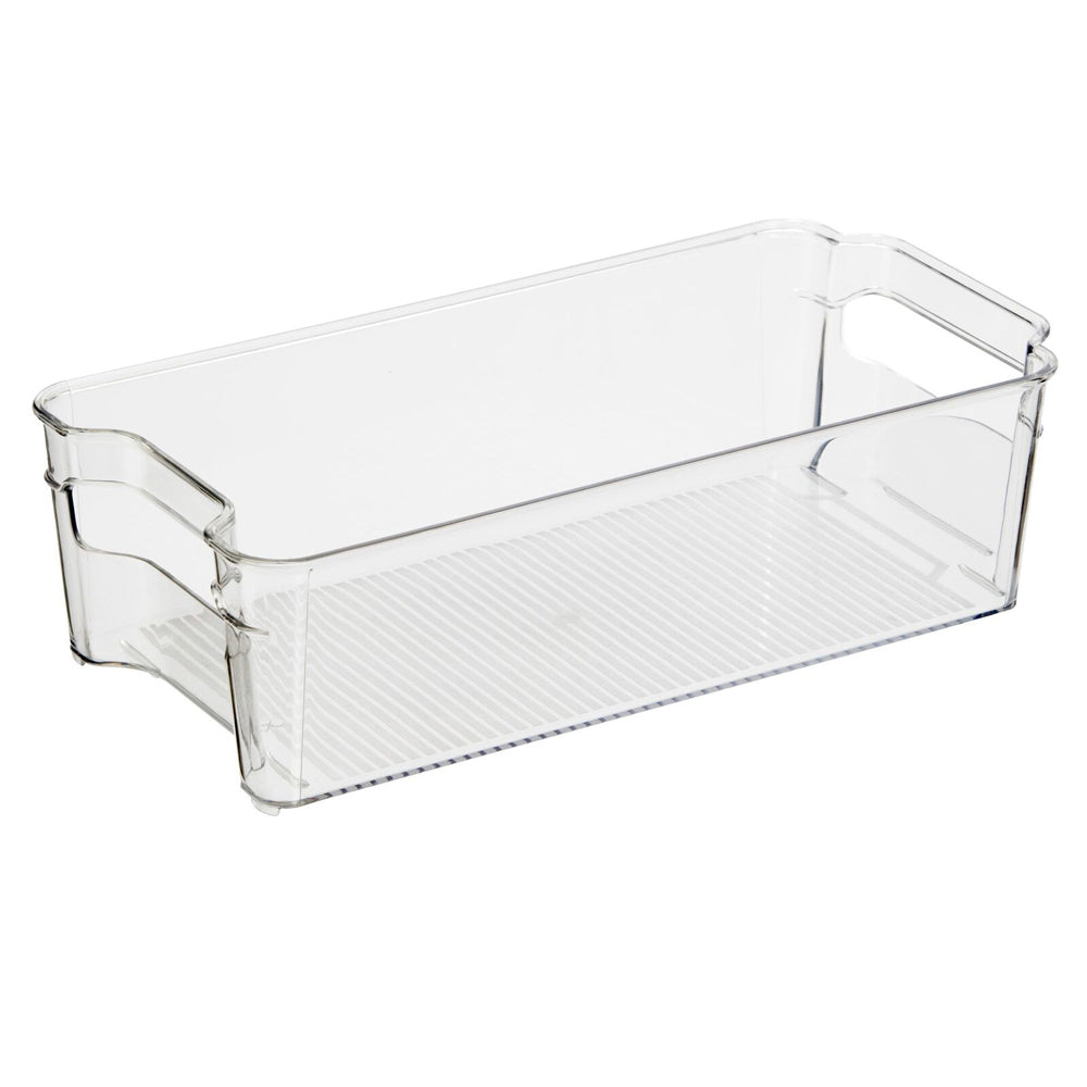 47271-oggi-21cm-stackable-storage-bin-home-food-organiser-w-handles-clear