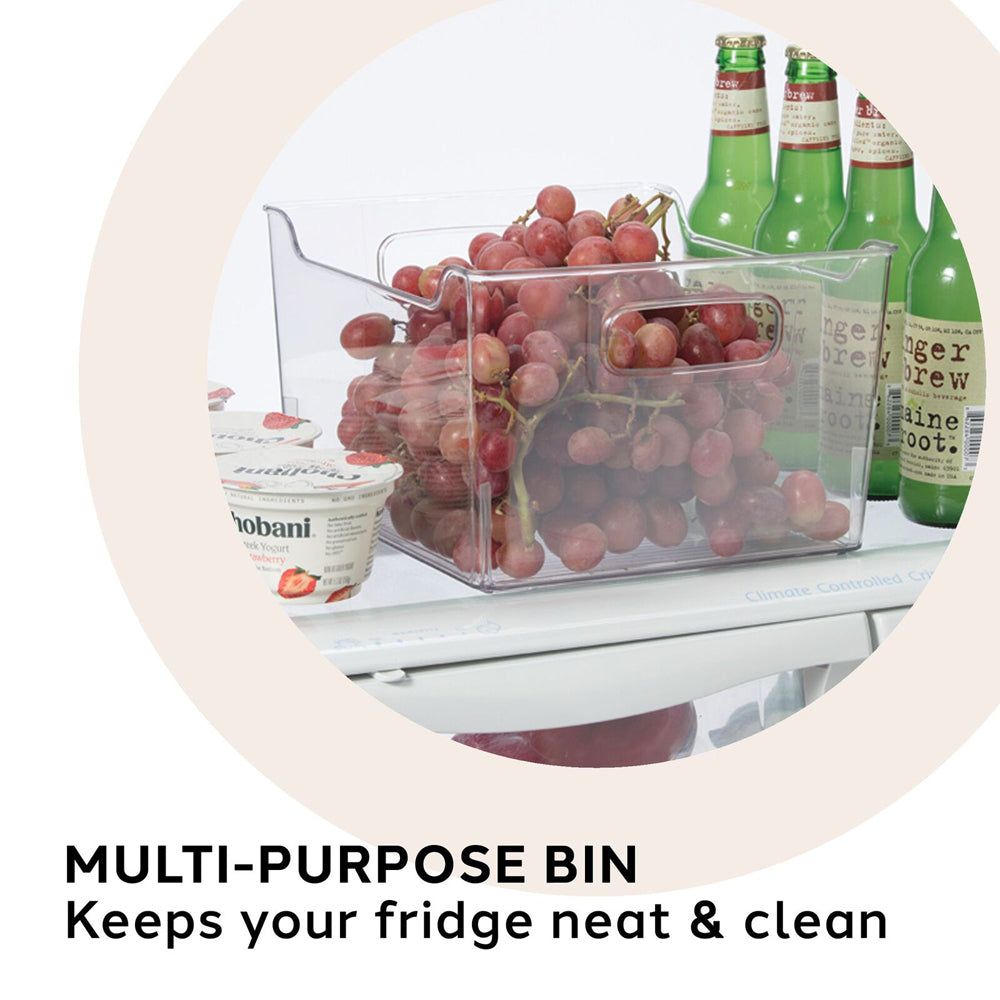 47282-oggi-33cm-storage-bin-home-food-organiser-w-handles-clear