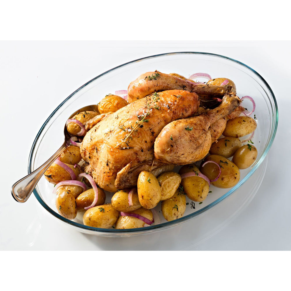 49007-o-cuisine-39cm-4l-oval-glass-roaster-dish-oven-cookware-clear