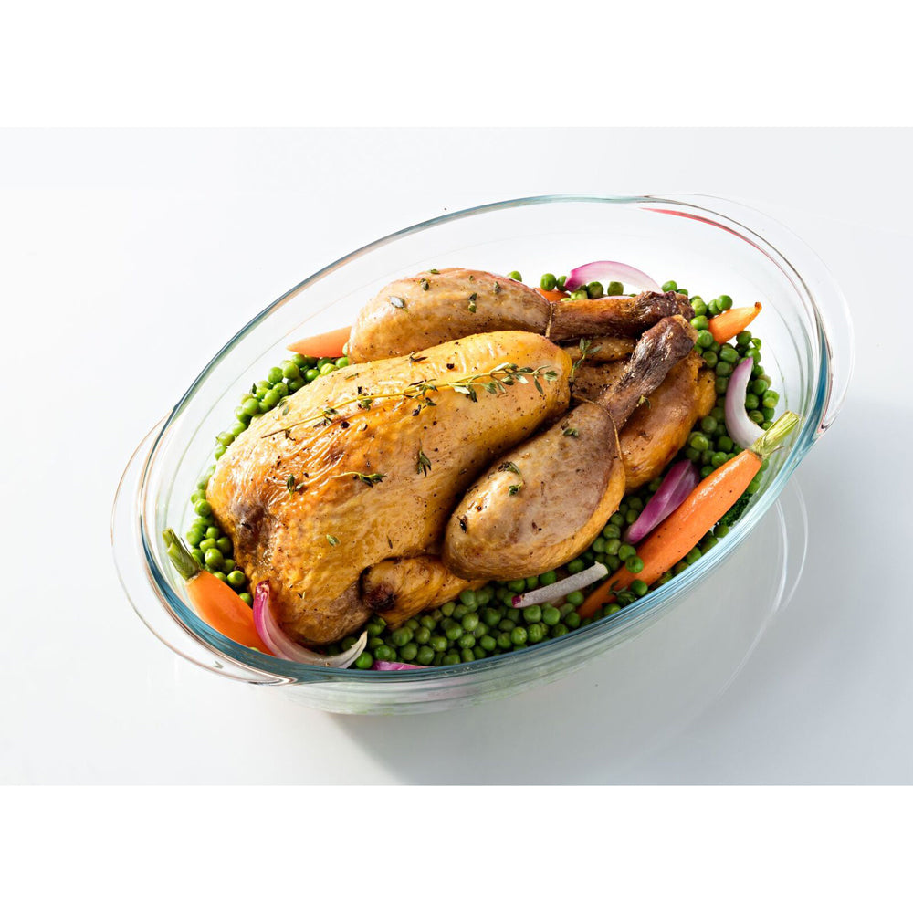 49010-o-cuisine-33cm-4l-oval-glass-casserole-w-lid-oven-cookware-clear