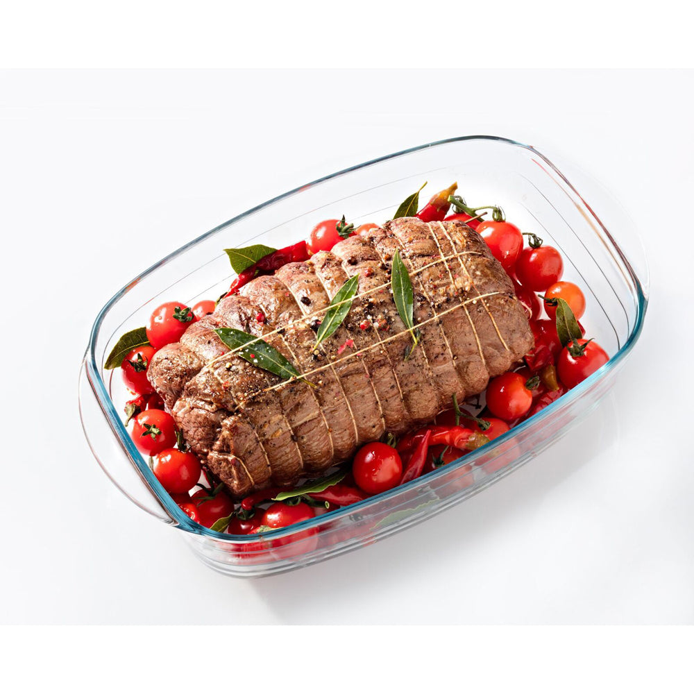 49013-o-cuisine-37cm-6-5l-rectangle-glass-casserole-w-lid-oven-cookware-clear