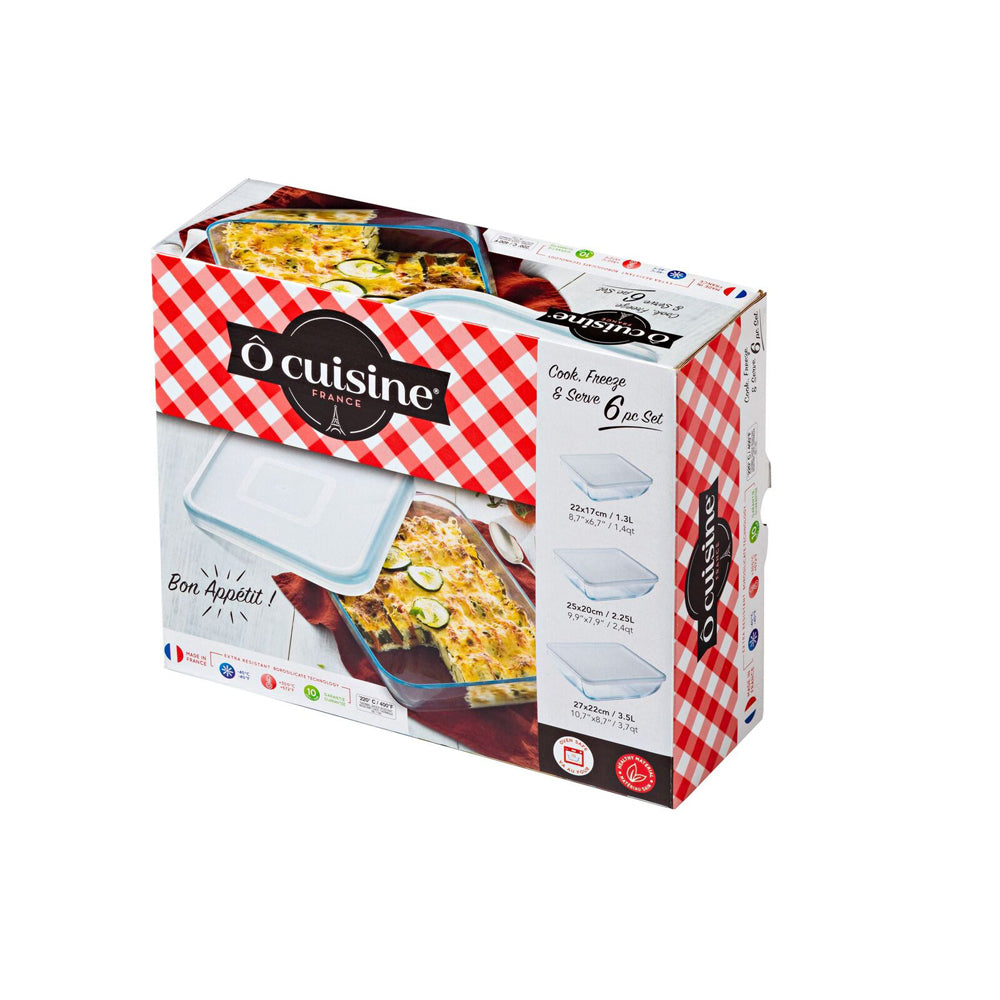 49051-6pk-cuisine-rectangular-1-3-2-25-3-5l-glass-storage-dish-w-lid-set-clear