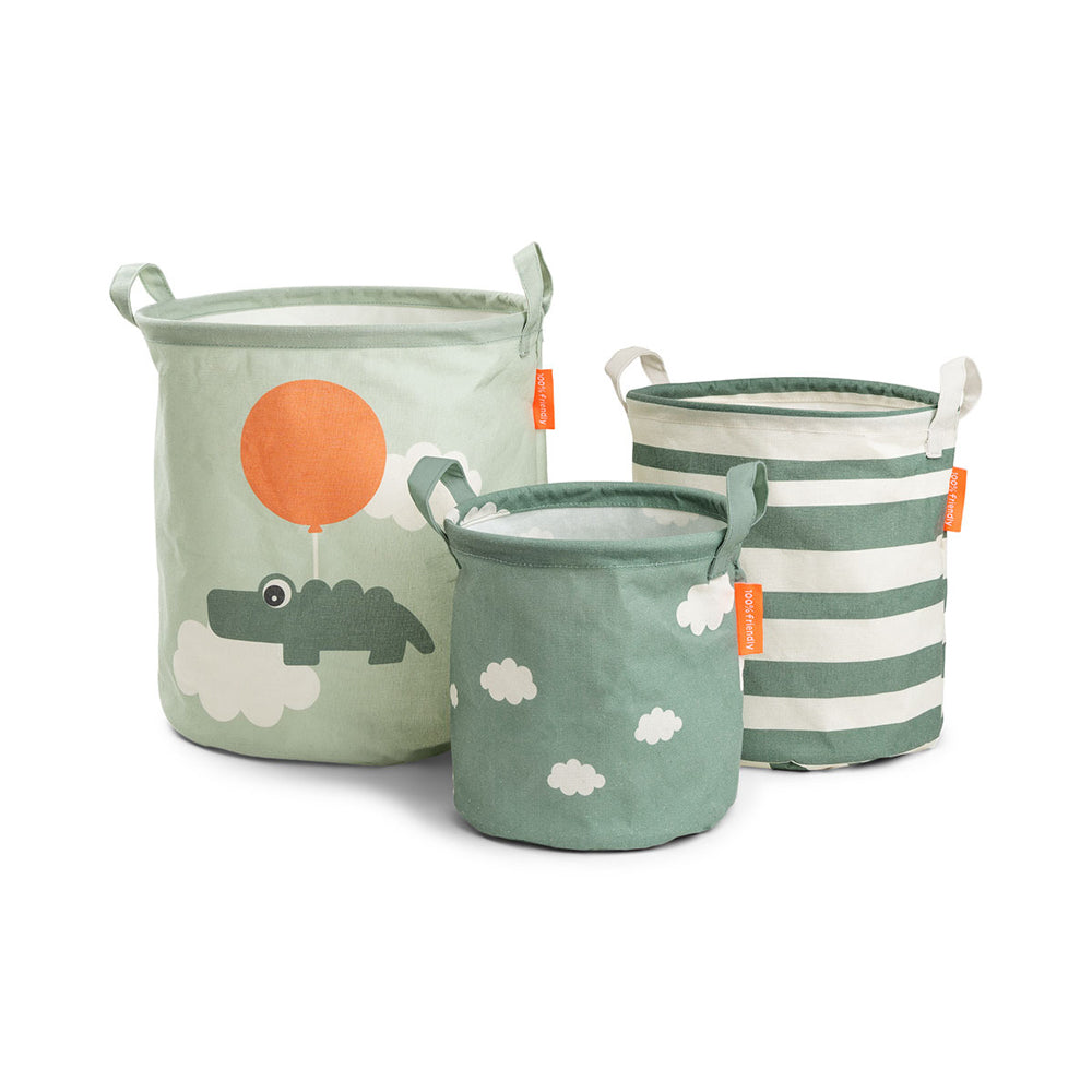 5033583-3pc-done-by-deer-happy-21-27-33cm-clouds-storage-basket-green