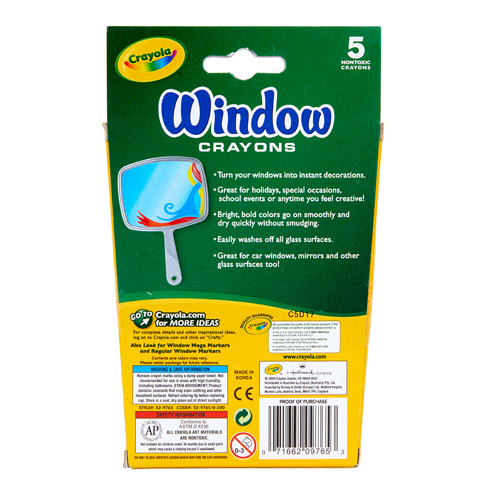 52-9765-5pc-crayola-kids-childrens-creative-washable-window-crayons
