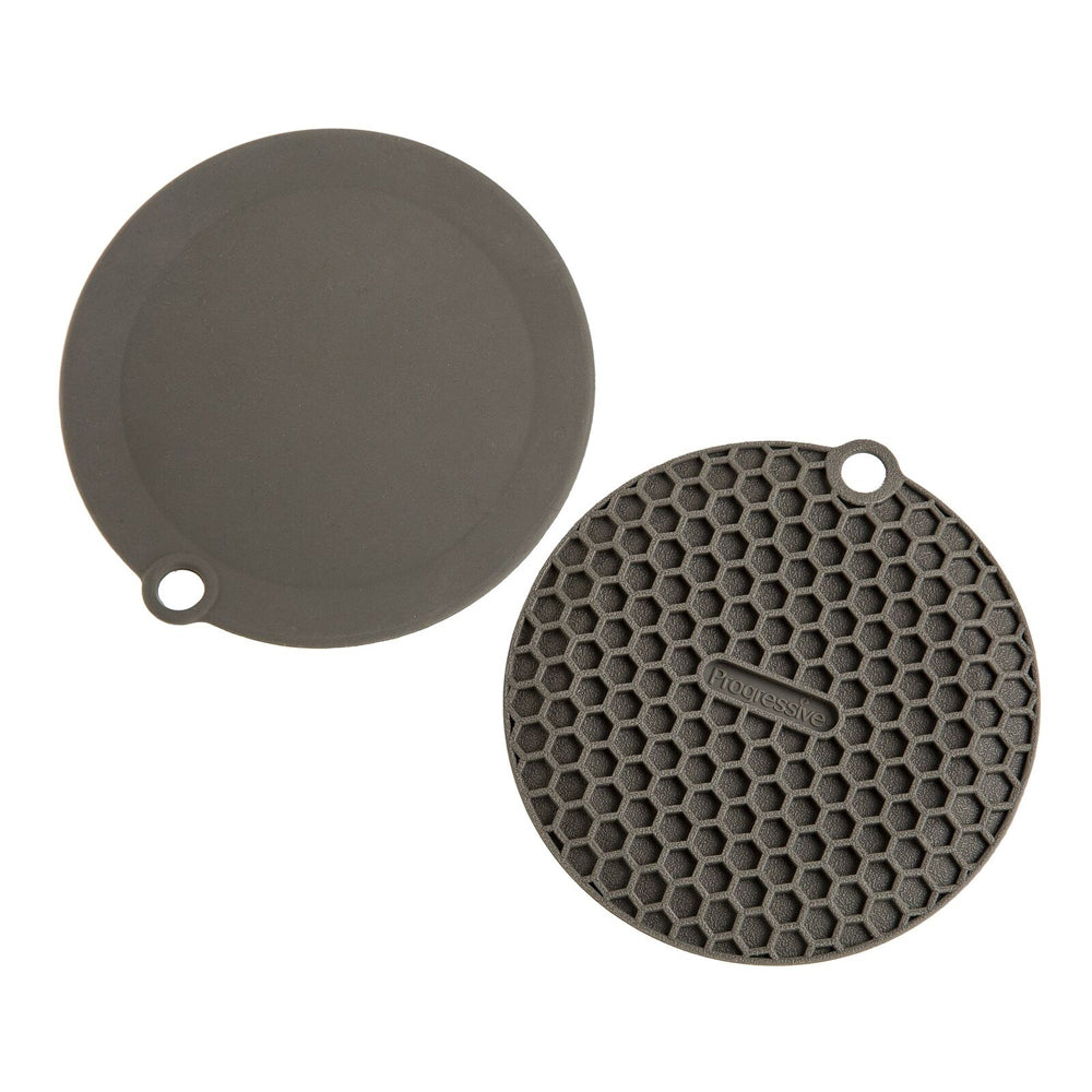 55509-2pc-progressive-14cm-mini-multi-mat-silicone-coaster-set-round-charcoal-grey