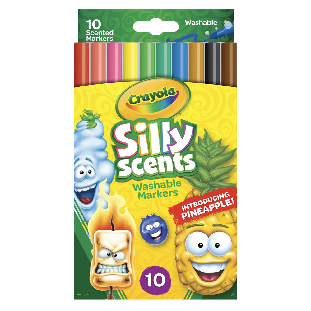 58-5071-10pc-crayola-kids-childrens-creative-silly-scents-slim-markers-36m