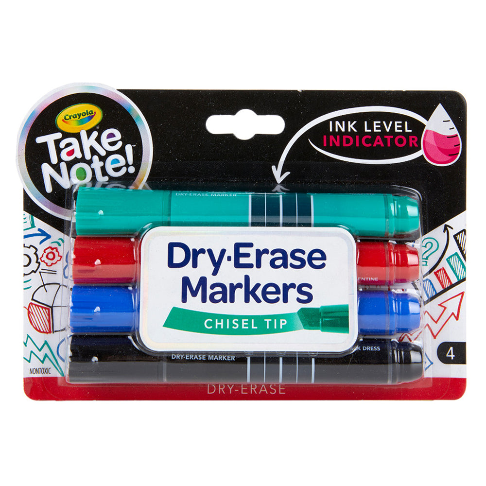58-6543-4pc-crayola-take-note-quick-dry-white-board-markers-chisel-tip-pen
