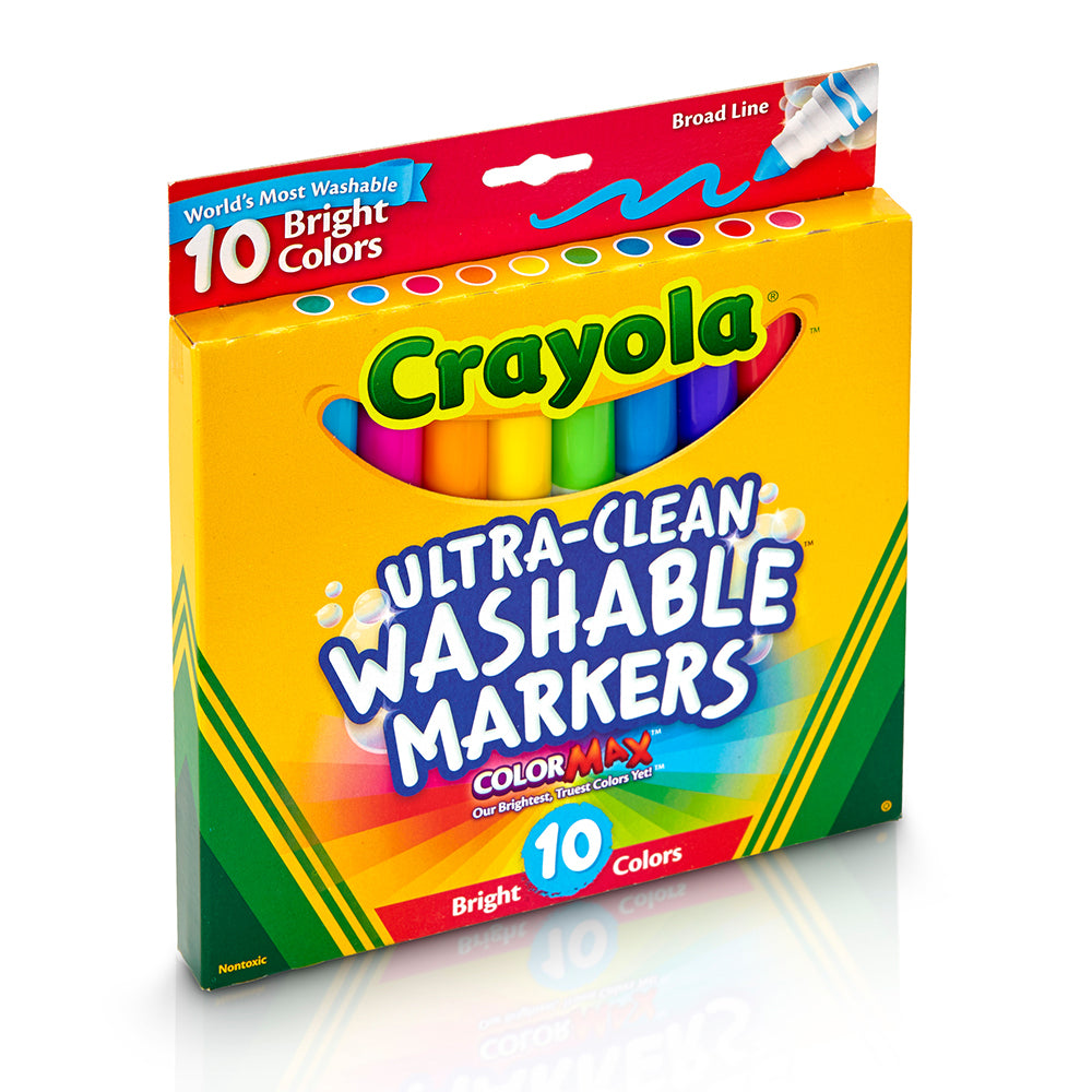 58-7855-10pc-crayola-kids-childrens-creative-ultra-clean-bright-markers-36m