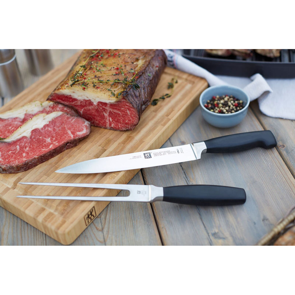 60018-zwilling-18cm-v-edge-four-star-carving-fork-kitchen-cooking-black