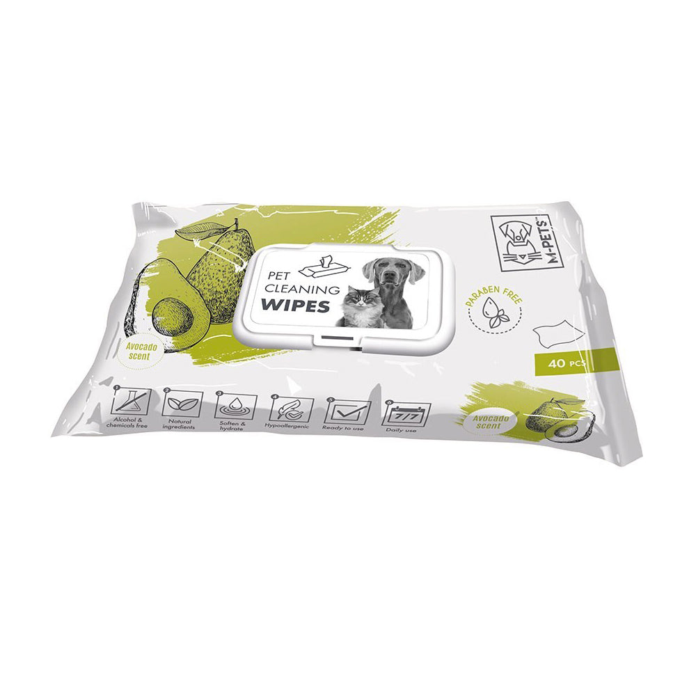 60101401-40pc-m-pets-15x20cm-pet-dog-cat-care-stain-cleaning-hygiene-wipes-towel-avocado