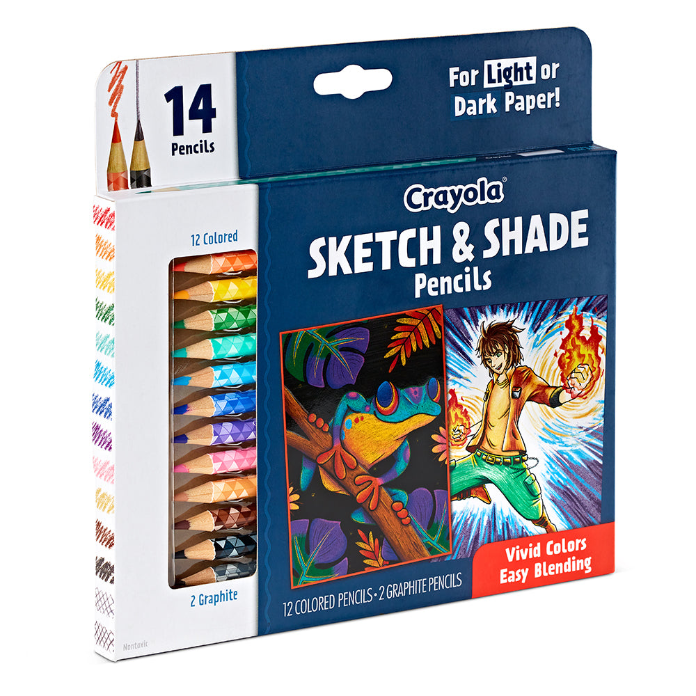 68-2116-14pc-crayola-kids-childrens-creative-sketch-shade-pencils-96m