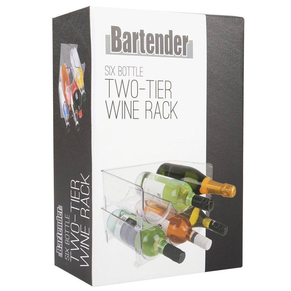 7088c-bartender-2-tier-29cm-wine-bottle-rack-storage-clear