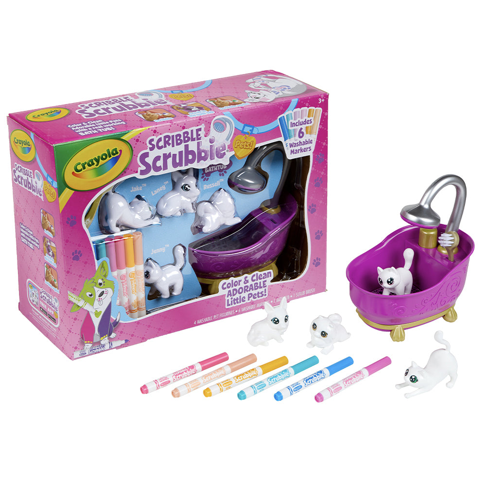 747442-12pc-crayola-scribble-scrubbie-bath-tub-playset-w-markerrs-toy-pets-kids-3y