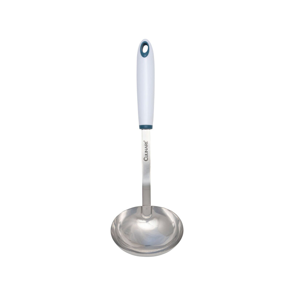 7856-culinare-bio-plastics-28cm-stainless-steel-ladle-white