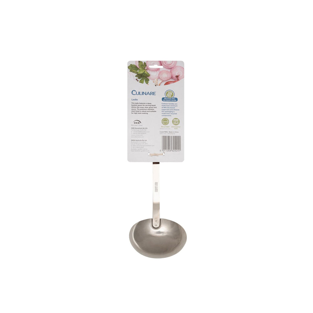 7856-culinare-bio-plastics-28cm-stainless-steel-ladle-white