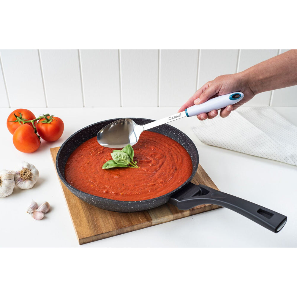 7857-culinare-bio-plastics-33cm-stainless-steel-solid-spoon-white