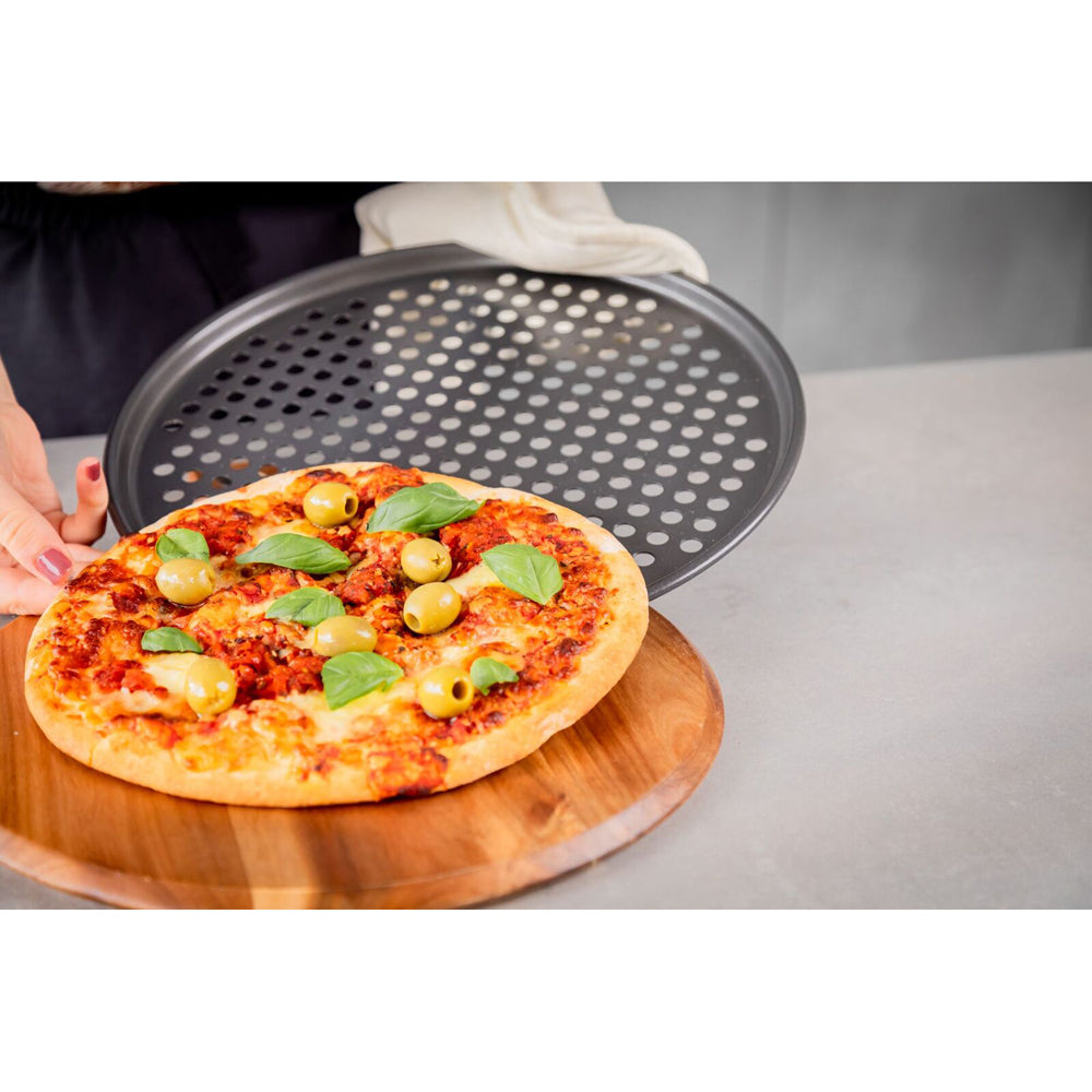 81110-mastercraft-32cm-heavy-base-non-stick-round-pizza-crisper-tray-black