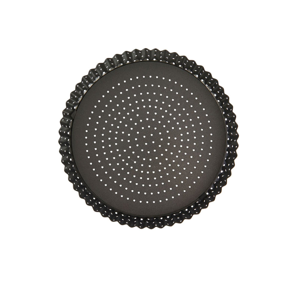 81205-mastercraft-crusty-bake-23cm-loose-base-round-flan-quiche-pan-black