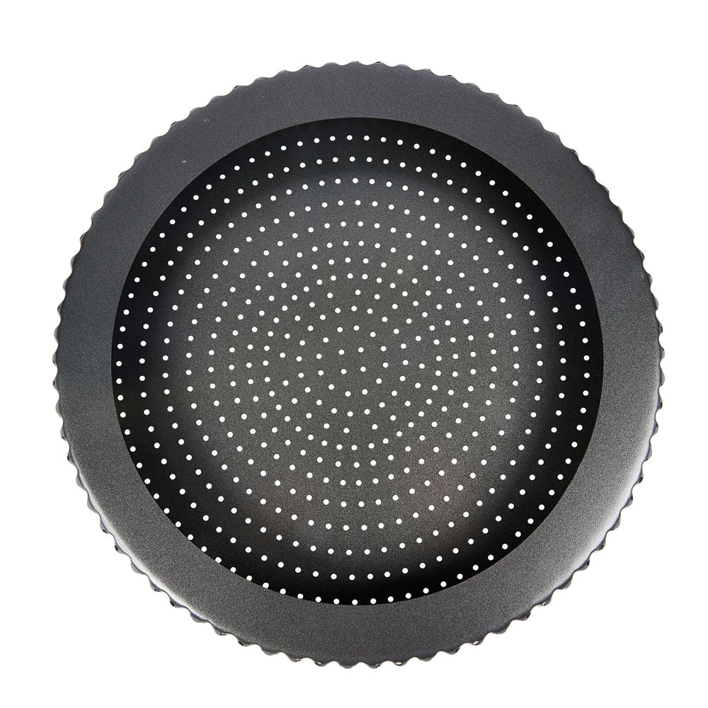 81207-mastercraft-crusty-bake-30cm-loose-base-round-flan-quiche-pan-black