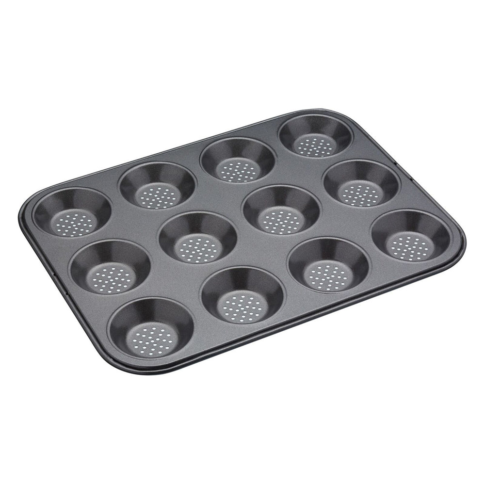 81220-mastercraft-32x24cm-crusty-bake-shallow-12-cup-non-stick-baking-pan-black