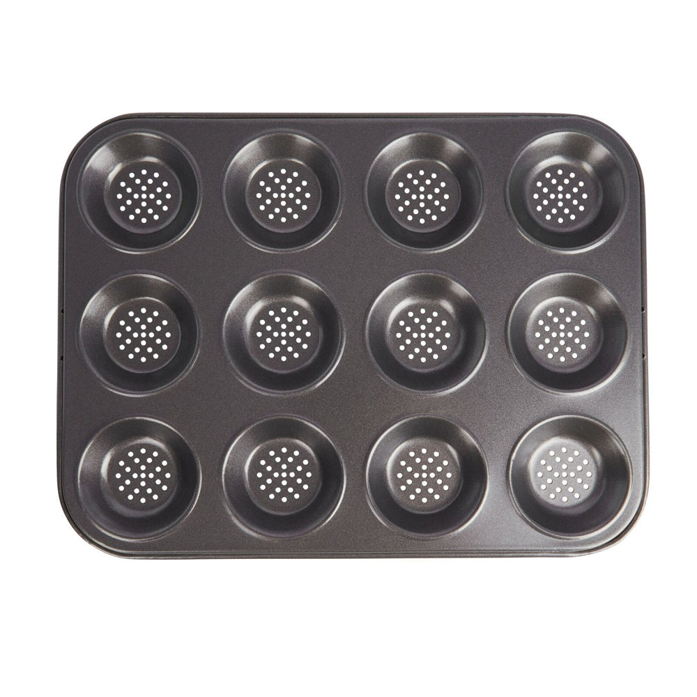 81220-mastercraft-32x24cm-crusty-bake-shallow-12-cup-non-stick-baking-pan-black