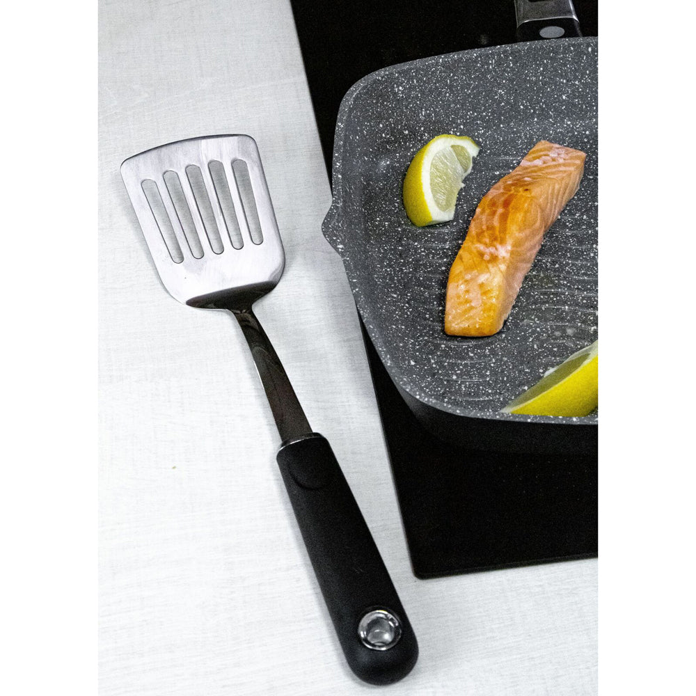 81500-mastercraft-soft-grip-35-5cm-stainless-steel-slotted-turner-black
