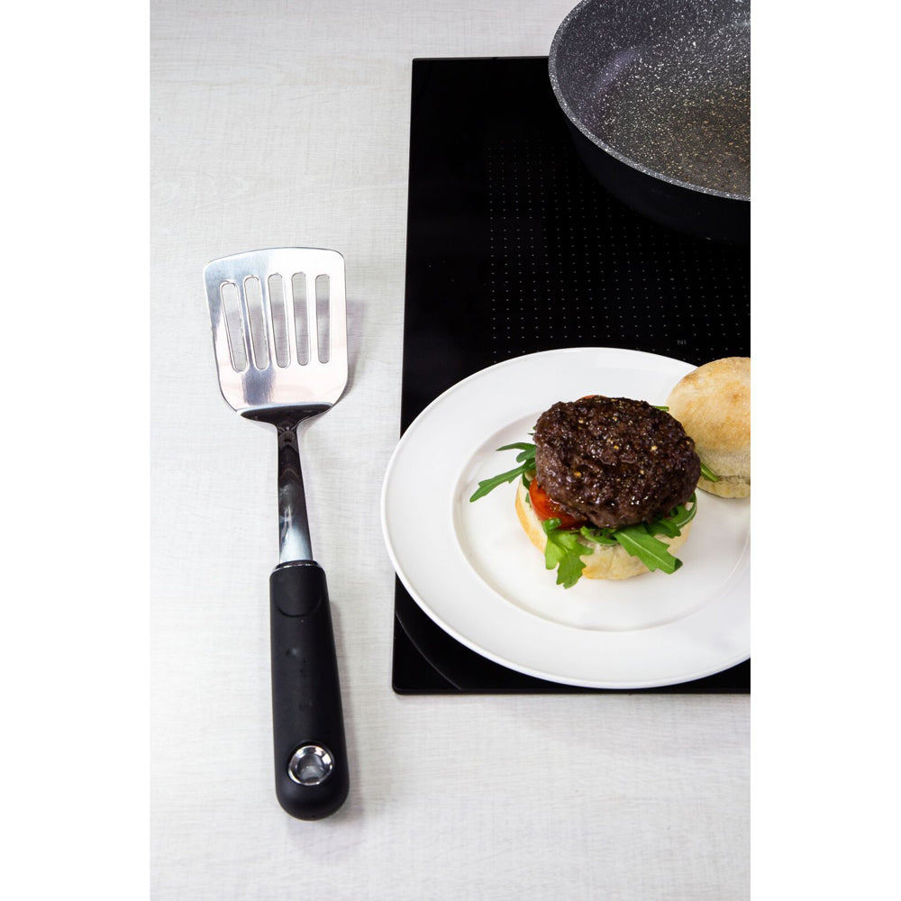 81500-mastercraft-soft-grip-35-5cm-stainless-steel-slotted-turner-black