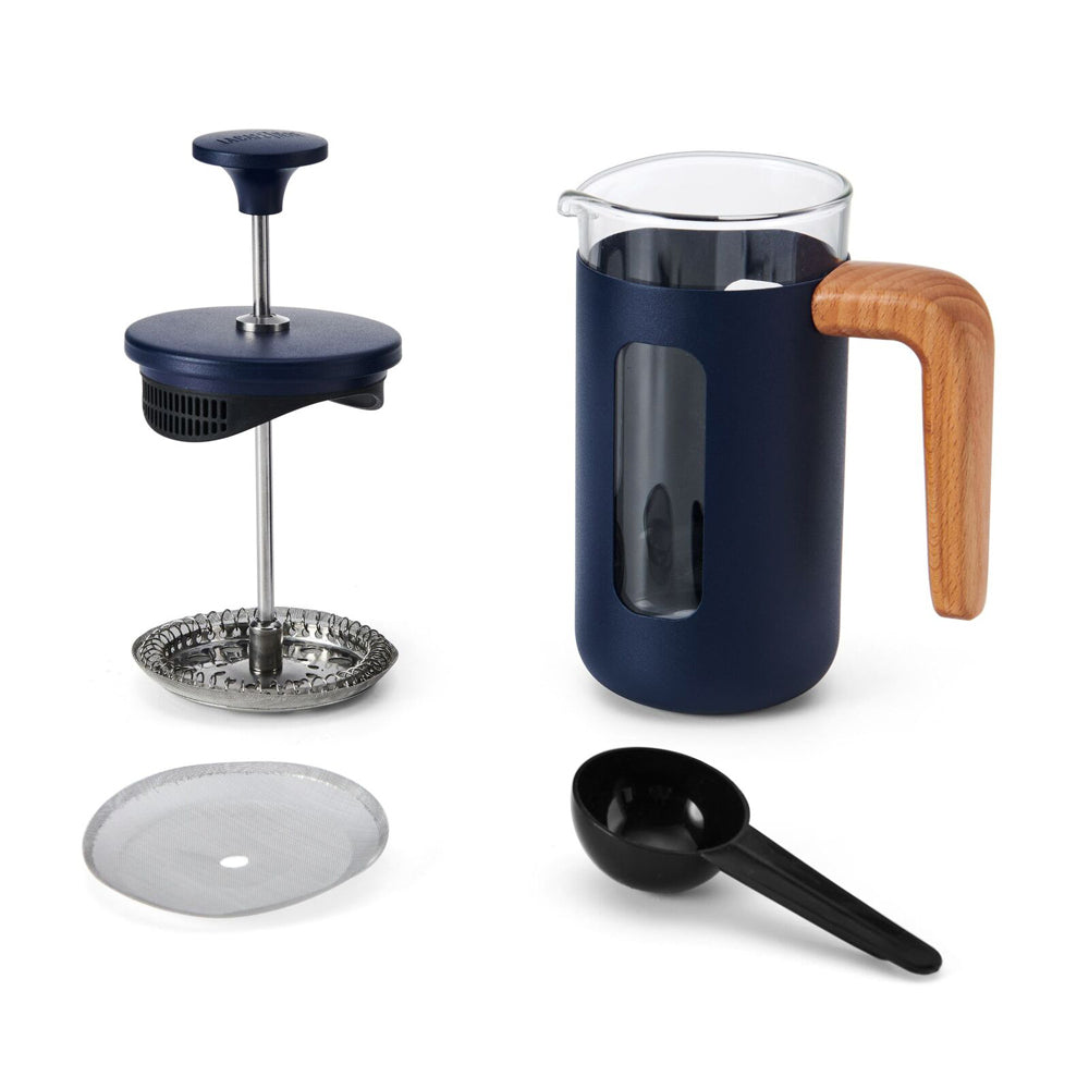 83235-la-cafetiere-pisa-3-cup-350ml-stainless-steel-glass-french-press-navy