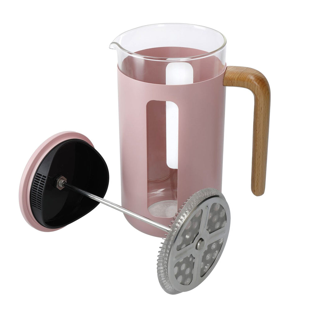 83246-la-cafetiere-pisa-8-cup-1l-stainless-steel-glass-coffee-french-press-pink