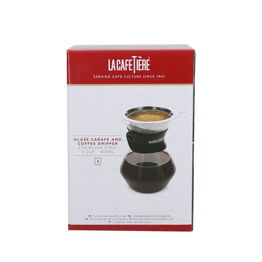 83300-la-cafetiere-15cm-400ml-3-cup-glass-coffee-dripper-carafe-set