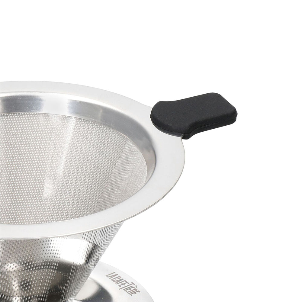 83325-la-cafetiere-12cm-pour-over-stainless-steel-coffee-dripper-silver