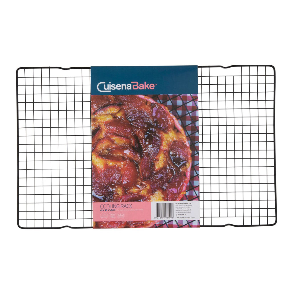 Cuisena 41x25cm Carbon Steel Non Stick Cooling Rack Tray - Grey